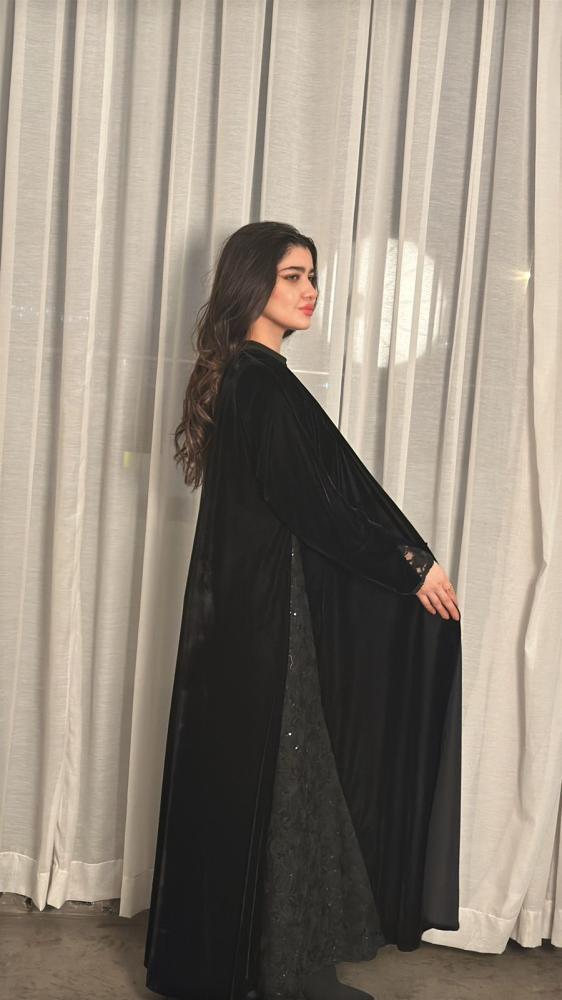 مارينا للعبايات - عبايه "نرجس"اسود - Image 2