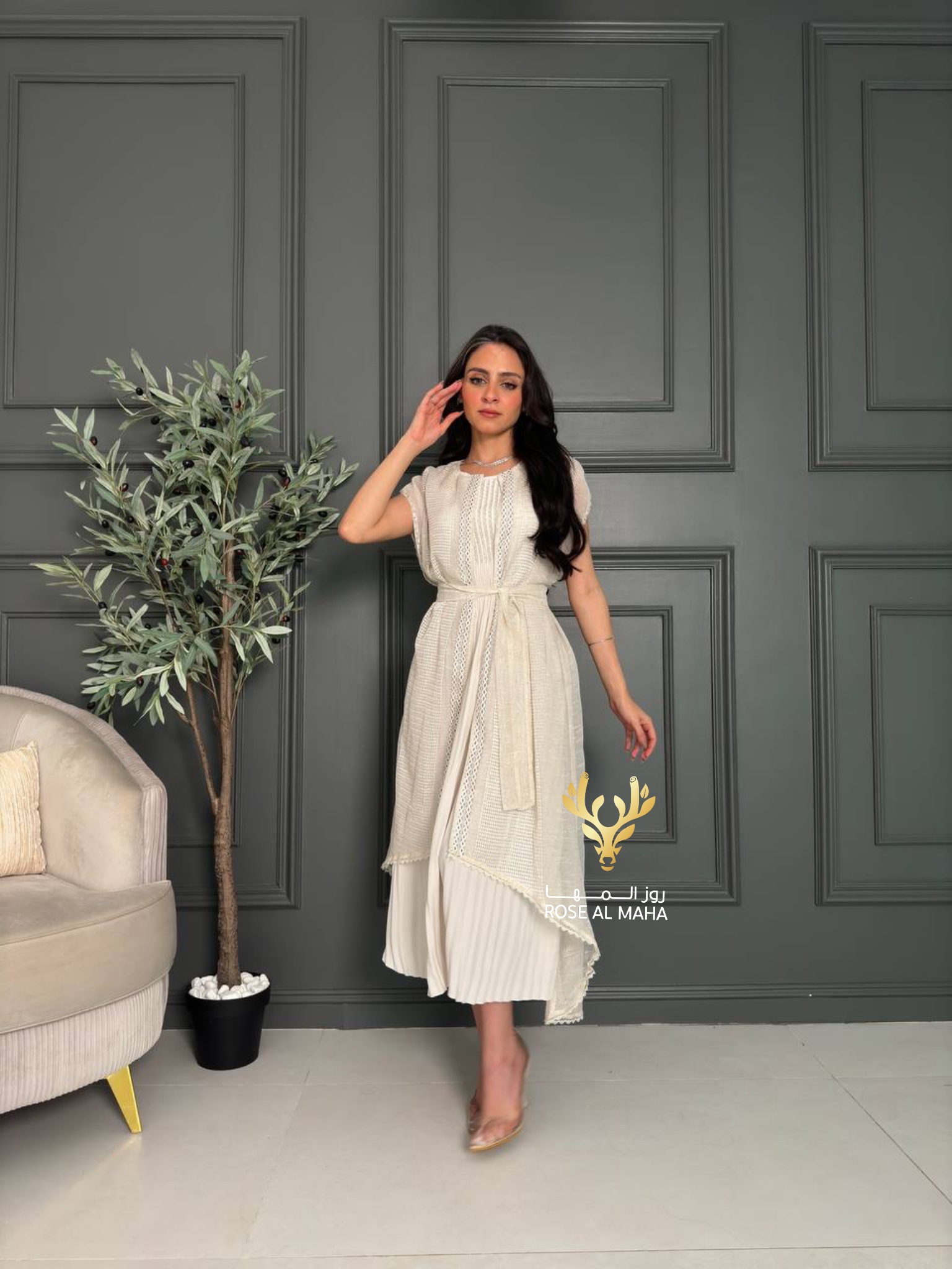 روز المها - فستان ناعم قطعتين - Image 2