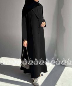 Alternative view of الفيروز  - عباية تانيا سوداء كتف