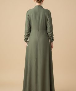 Alternative view of اكتان - جلابية طويلة لون أخضر بتطريز تراثي