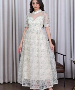 تريجر آيلاند - فستان مشجر اورجنزا مزين بلول