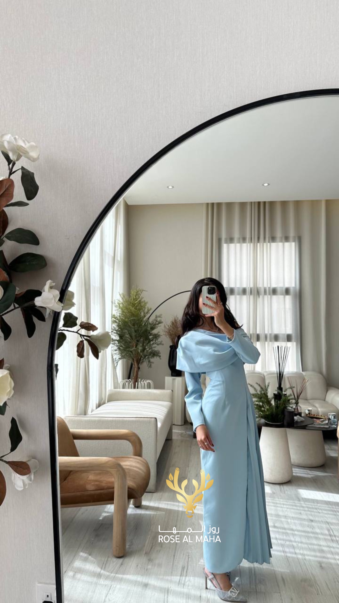 روز المها - فستان ناعم بيبي بلو - Image 2
