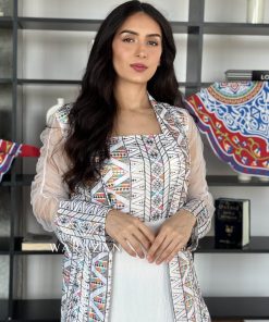 Alternative view of ورزان - جلابية راقية بتطريز كمبيوتر مختلف