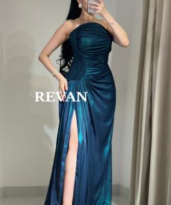 Alternative view of ريفان - فستان سهرة ساتان تركى فاخر