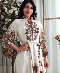 Alternative view of أوبرا فاشن - جلابية مشجر وفي الاطراف اهداب