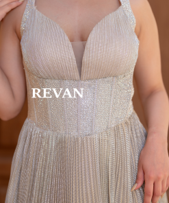 Alternative view of ريفان - فستان لامع بكسرات فاخرة وقصة منفوشة