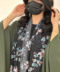 مارينا للعبايات - عباية بشت لون زيتي بدون طرحه