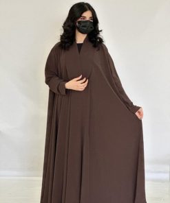 Alternative view of مارينا للعبايات - عباية كلوش لون بني غامق