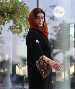 Alternative view of عبايه قماش المستقبل كوري مع تطريز