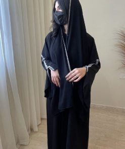 مارينا للعبايات - عباية كتان شك يدوي