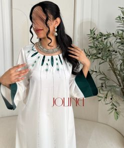 Alternative view of جولينا  - جلابية بأكمام خضراء