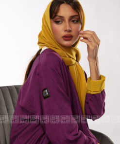 دار امتنان - عباية بنفسجية صيفية أنيقة مع سروال وطرحة كموني- 1230