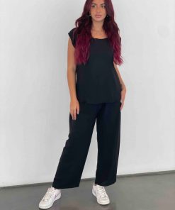 Alternative view of عزة المتميزة - طقم عبايه طويله وبنطلون اسود