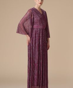 Alternative view of اكتان - فستان بنفسجي طويل شيفون