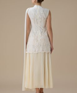 Alternative view of اكتان - فستان ماكسي سكري بليسيه ووشاح انيق