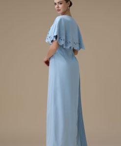 Alternative view of اكتان - فستان طويل ازرق بتطريزات زهرية