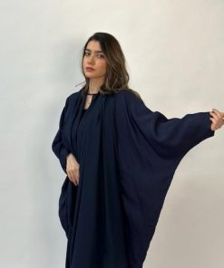 مارينا للعبايات - عباية فراشه لون كحلي