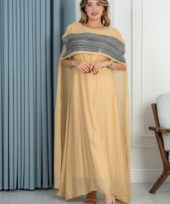 Alternative view of لورا فاشن - فستان سهرة ناعم بقماش انسيابي وتصميم واسع