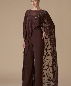 اكتان - طقم جمبسوت بني بكاب مشجر