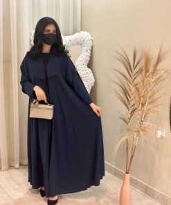 Alternative view of مارينا للعبايات - عباية دبل كلوش لون كحلي