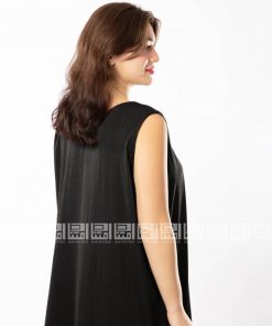 Alternative view of دار امتنان - فستان اسود كريب مغسول 1078