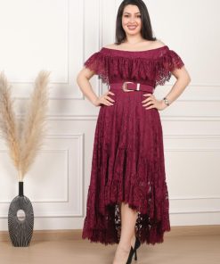 Alternative view of أوبرا فاشن - فستان سهرة طويل دانتيل اوف شولدر