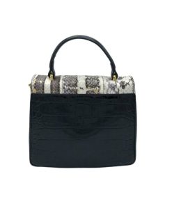 Alternative view of أوبرا فاشن - شنطة يد نسائية فاخرة أسود بملمس ناعم مزينة باكسسوار