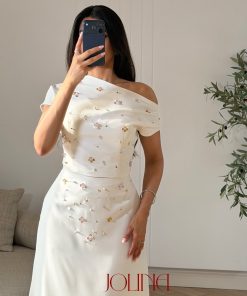 Alternative view of جولينا - طقم ابيض اوف وايت بتطريز ناعم