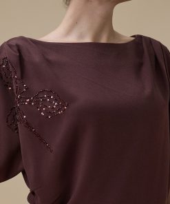 Alternative view of اكتان - فستان طويل بلون بني أنيق