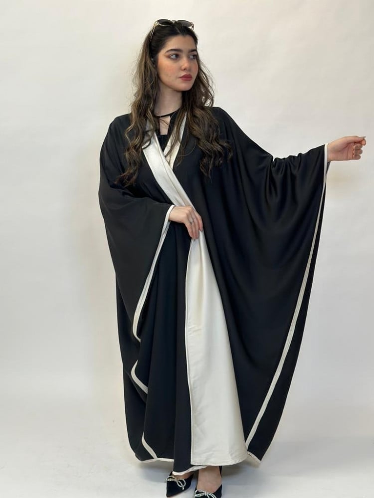 مارينا للعبايات - عباية بشت دبل فيس حرير - الصورة 7