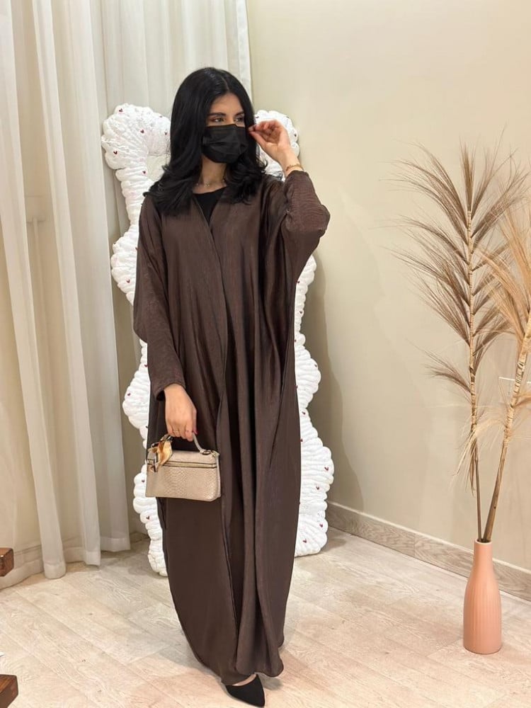 مارينا للعبايات - عباية فراشه لون بني - الصورة 3