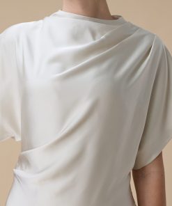 Alternative view of اكتان - فستان سكري ميدي بقصة انسيابية وأكمام واسعة