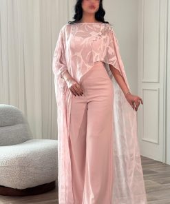 Alternative view of اكتان - جمبسوت قطعتين برداء شيفون لون وردي