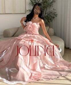 Alternative view of جولينا - فستان بنكي قطعتين سهرة