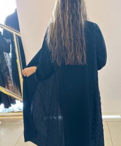 Alternative view of مارينا للعبايات - عباية لون اسود بتطريز كحلي