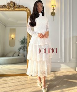جولينا - طقم ابيض دانتيل بطبقات