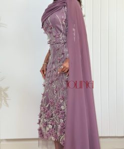 Alternative view of جولينا - فستان بنفسجي مطرز