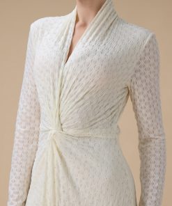 Alternative view of اكتان - فستان سكري طويل بقصة ملتفة