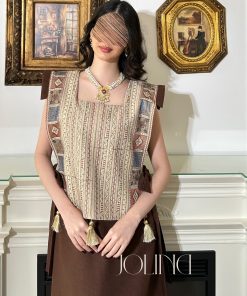 Alternative view of جولينا  - جلابية قطعتين لون بني