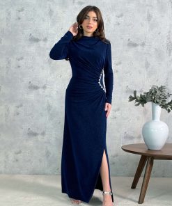 Alternative view of اكتان - فستان ازرق سهرة طويل