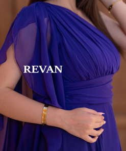 Alternative view of ريفان - فستان طويل شيفون ون شولدر