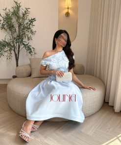 Alternative view of جولينا - طقم سماوي مطرز