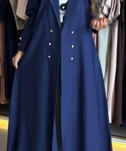 Alternative view of مارينا للعبايات - عباية لون كحلي بازرار ذهبيه