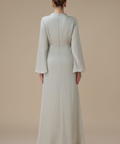 Alternative view of اكتان - فستان بيج طويل بتصميم انيق