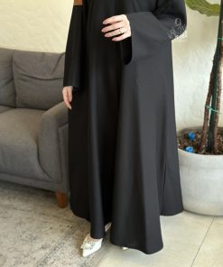 الفيروز  - عباه نص كلوش طقطق قماش كريب الاناقه