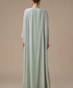 Alternative view of اكتان - جلابية طويلة اخضر فاتح واسعة بقطعتين