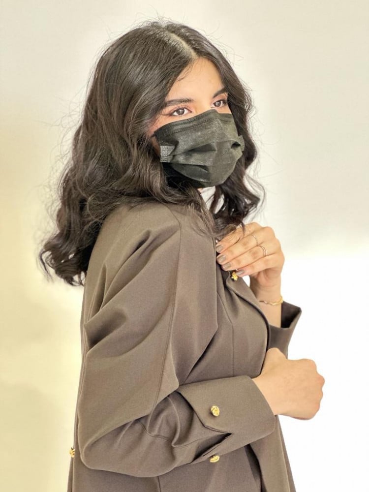 مارينا للعبايات - عباية كريب كتان لون بني فاتح - الصورة 2