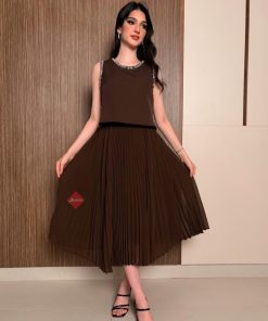 Alternative view of بينوش  - فستان بليسيه كت مزين بالكريستال