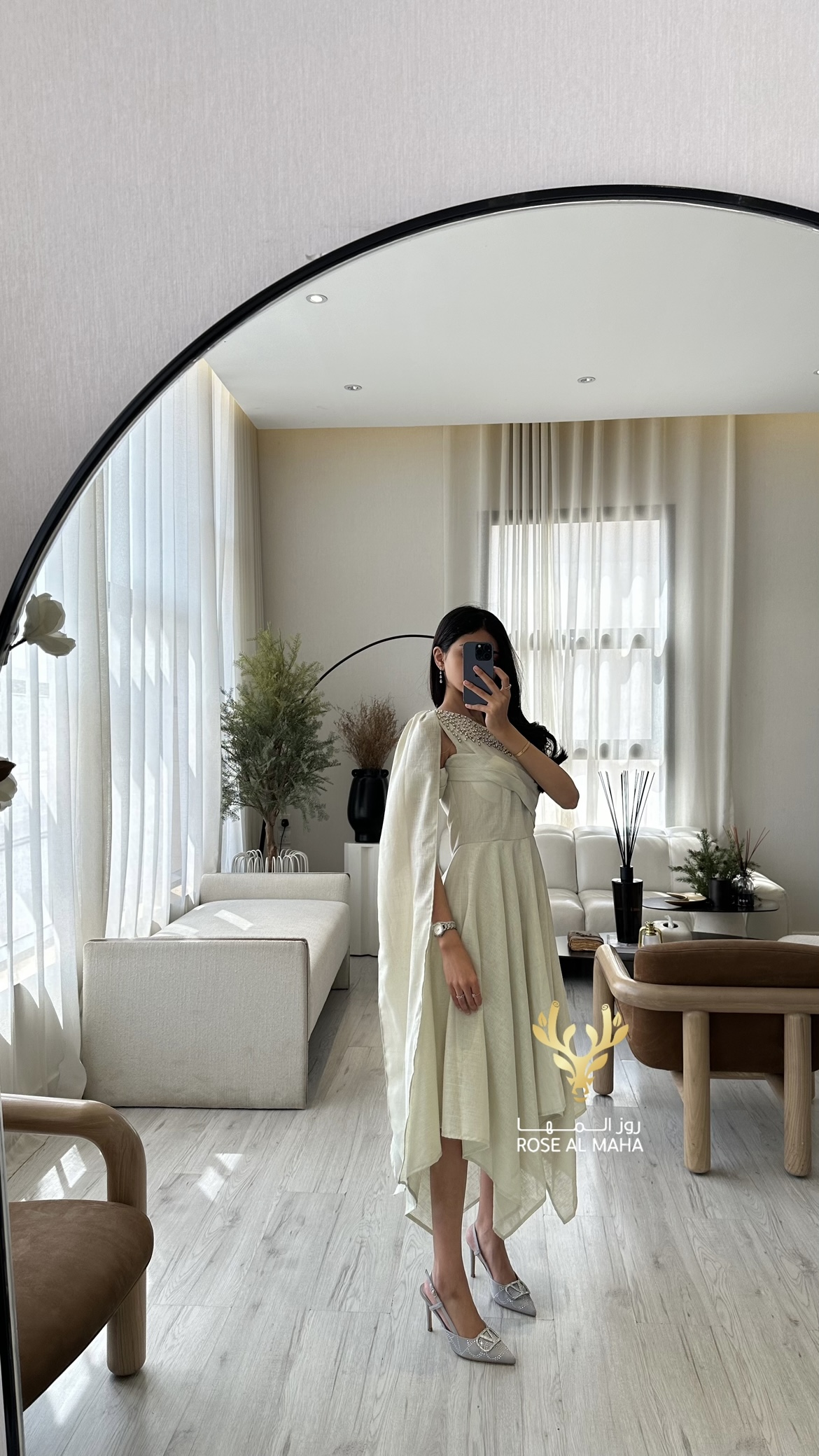 روز المها - فستان ميد كتان انيق - Image 5