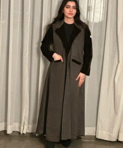 مارينا للعبايات - عباية" رونق" زيتي غامق